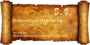 Dobrovics Viktória névjegykártya